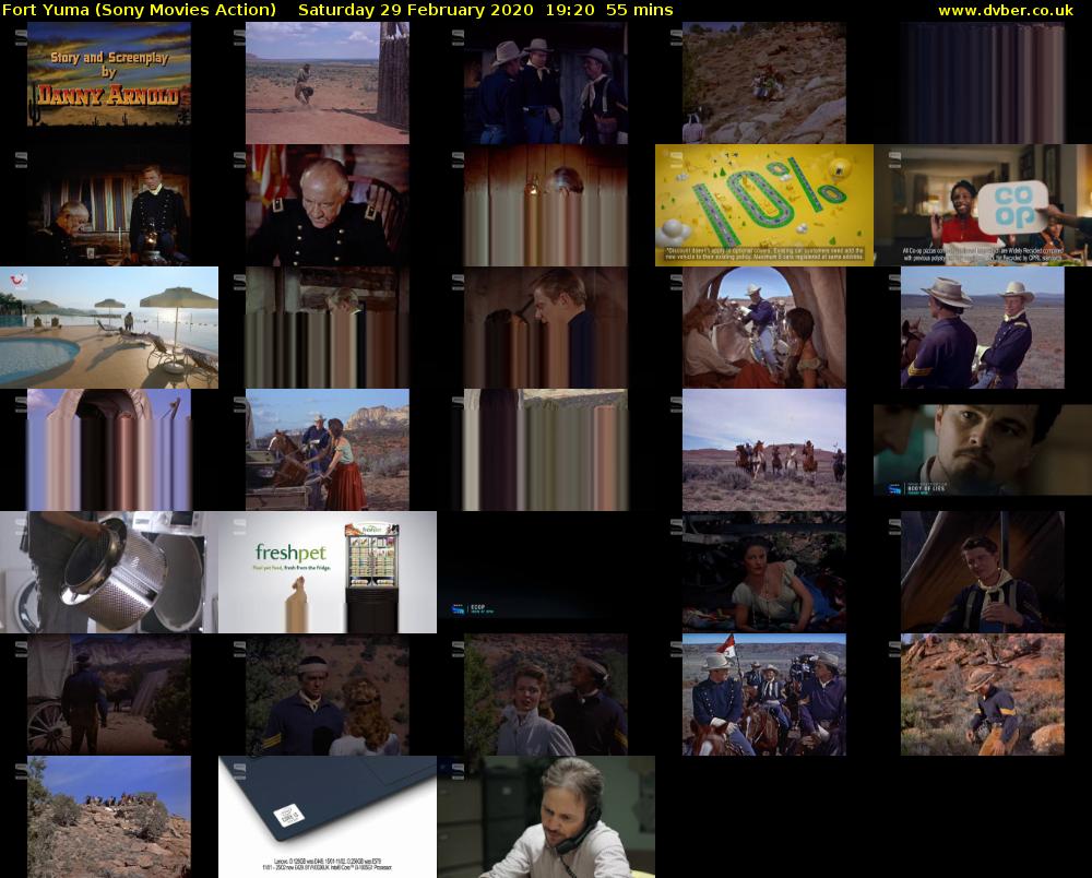 Fort Yuma (Sony Movies Action) Saturday 29 February 2020 19:20 - 20:15