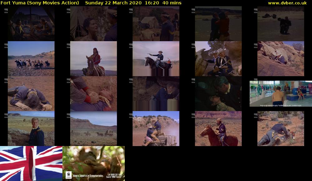 Fort Yuma (Sony Movies Action) Sunday 22 March 2020 16:20 - 17:00