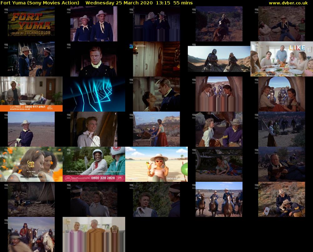Fort Yuma (Sony Movies Action) Wednesday 25 March 2020 13:15 - 14:10