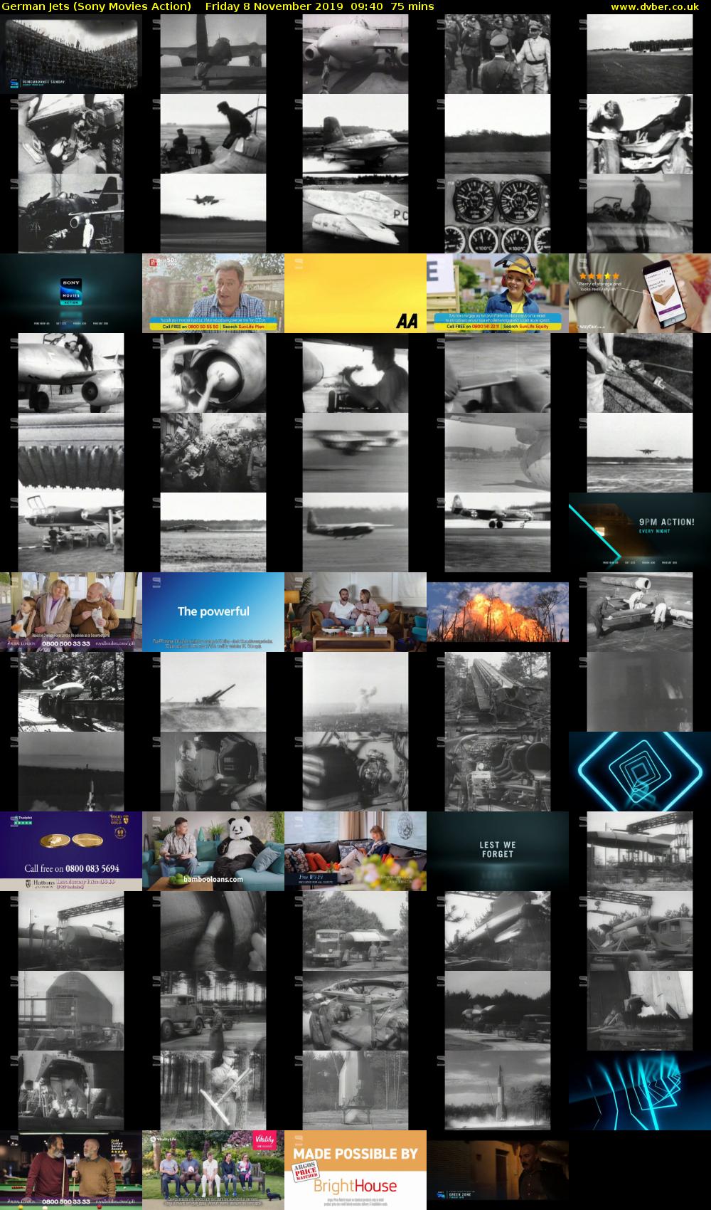 German Jets (Sony Movies Action) Friday 8 November 2019 09:40 - 10:55