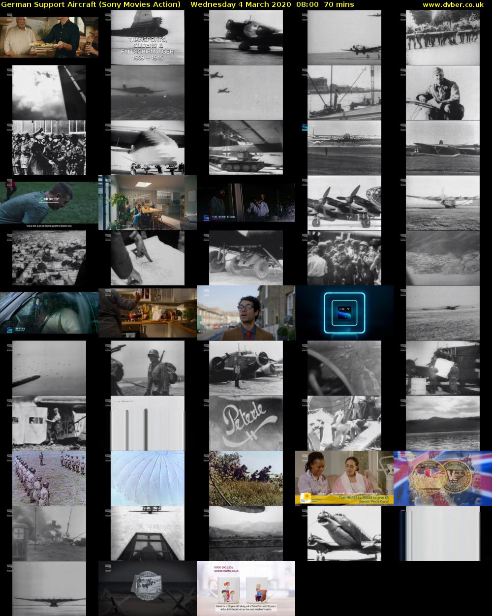 German Support Aircraft (Sony Movies Action) Wednesday 4 March 2020 08:00 - 09:10