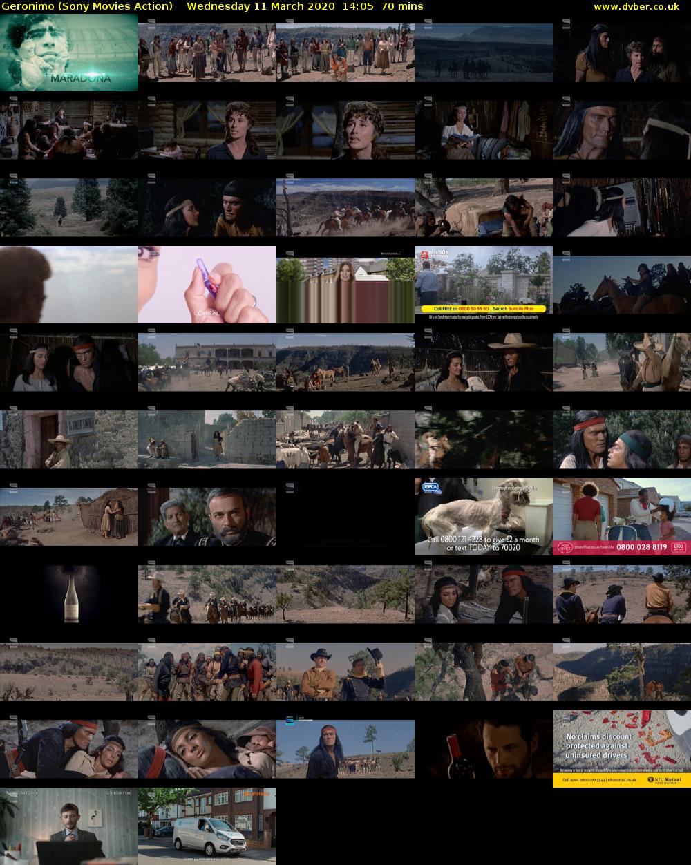 Geronimo (Sony Movies Action) Wednesday 11 March 2020 14:05 - 15:15