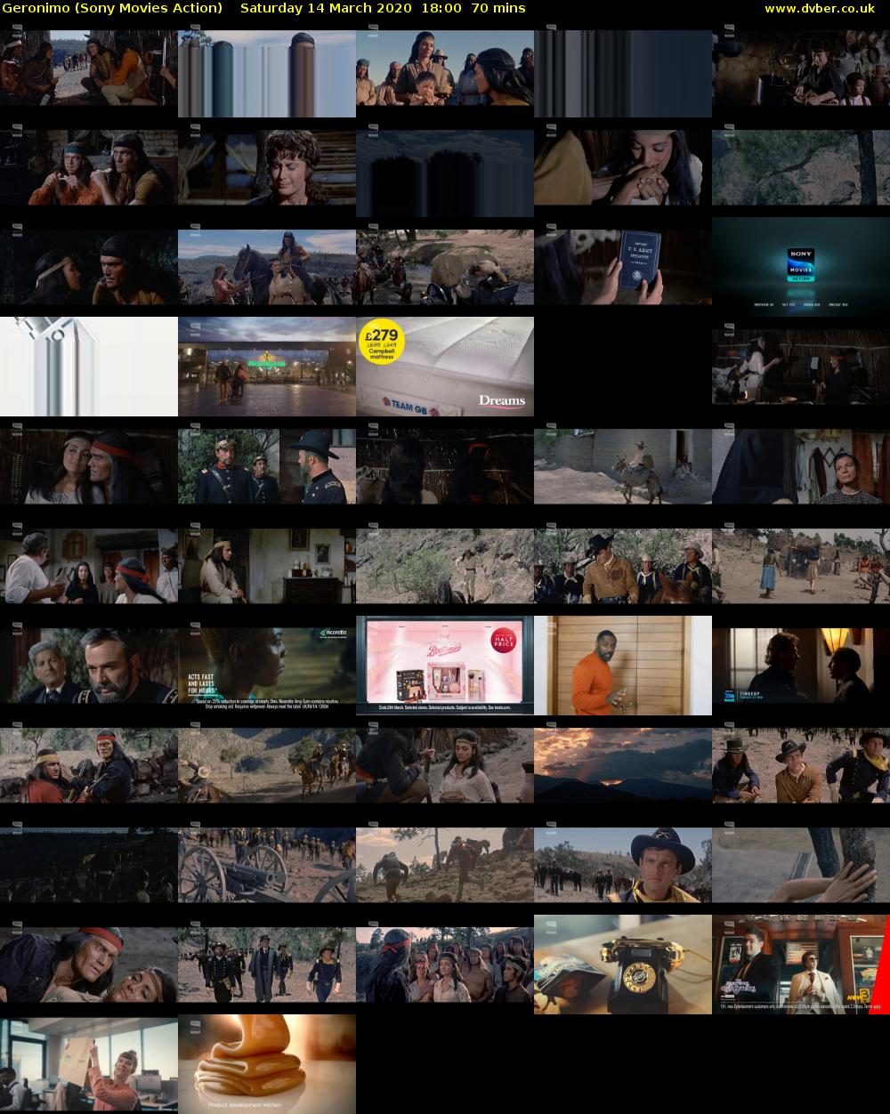 Geronimo (Sony Movies Action) Saturday 14 March 2020 18:00 - 19:10