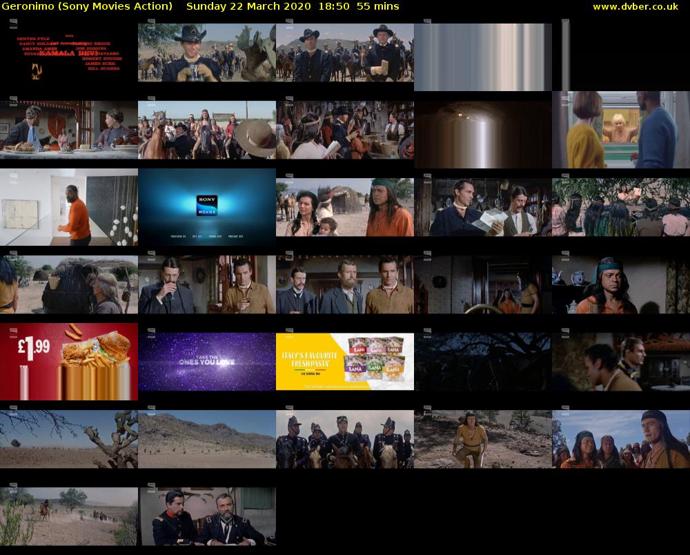 Geronimo (Sony Movies Action) Sunday 22 March 2020 18:50 - 19:45