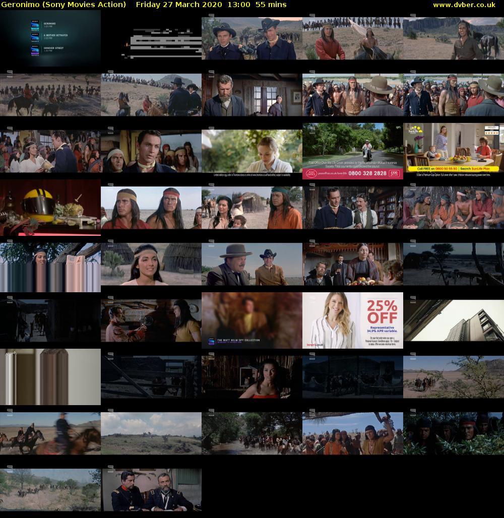 Geronimo (Sony Movies Action) Friday 27 March 2020 13:00 - 13:55