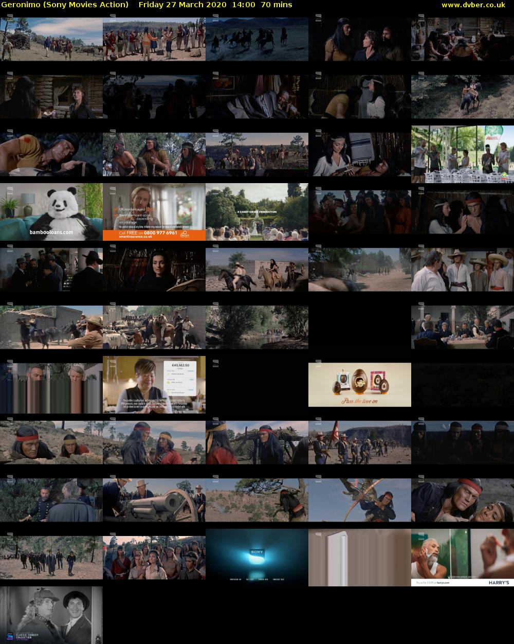 Geronimo (Sony Movies Action) Friday 27 March 2020 14:00 - 15:10