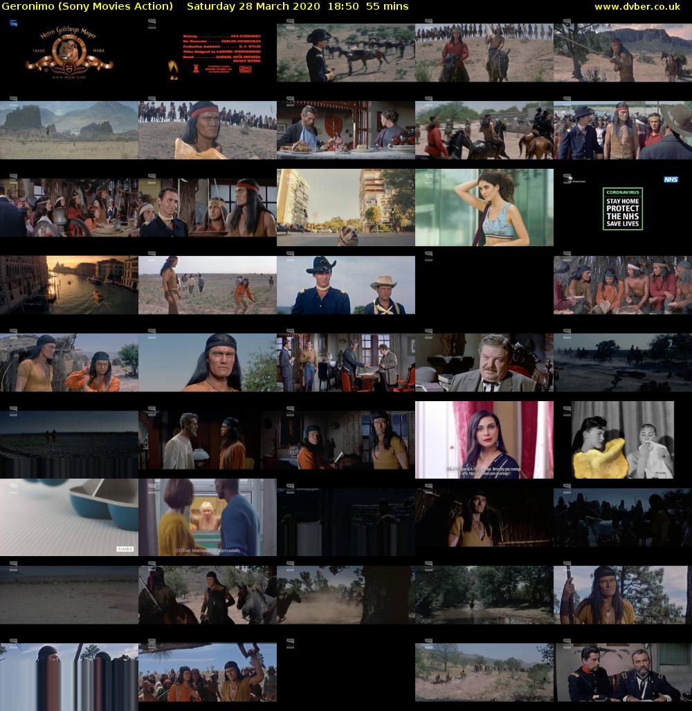 Geronimo (Sony Movies Action) Saturday 28 March 2020 18:50 - 19:45