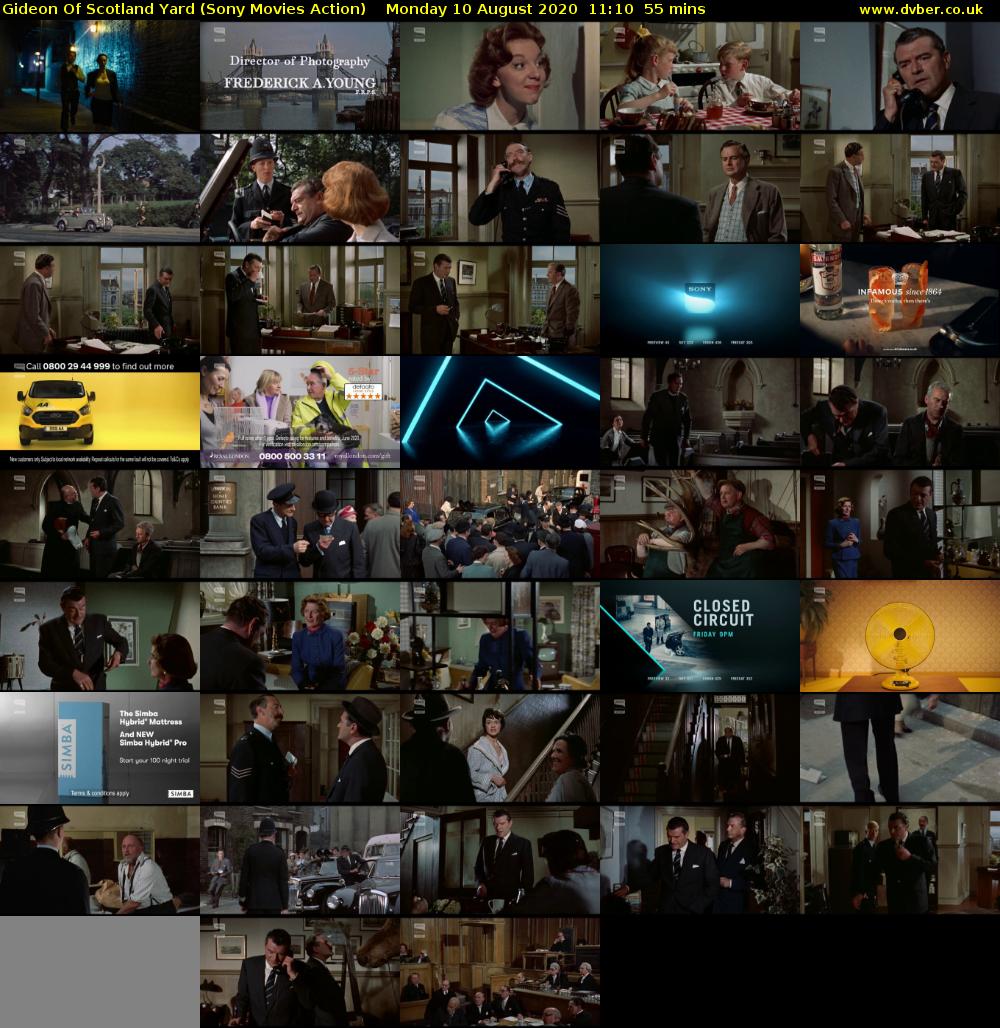 Gideon Of Scotland Yard (Sony Movies Action) Monday 10 August 2020 11:10 - 12:05