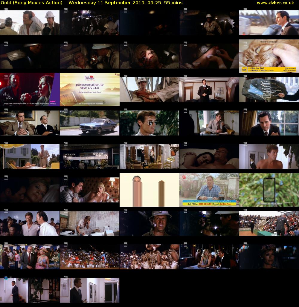 Gold (Sony Movies Action) Wednesday 11 September 2019 09:25 - 10:20