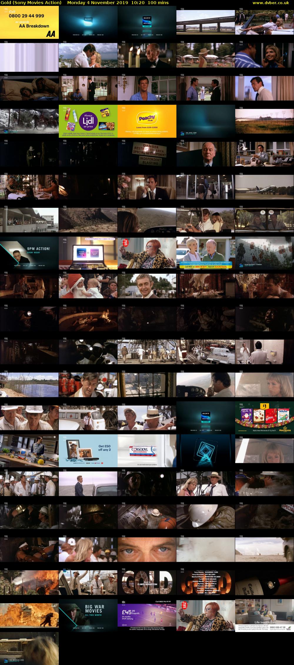 Gold (Sony Movies Action) Monday 4 November 2019 10:20 - 12:00