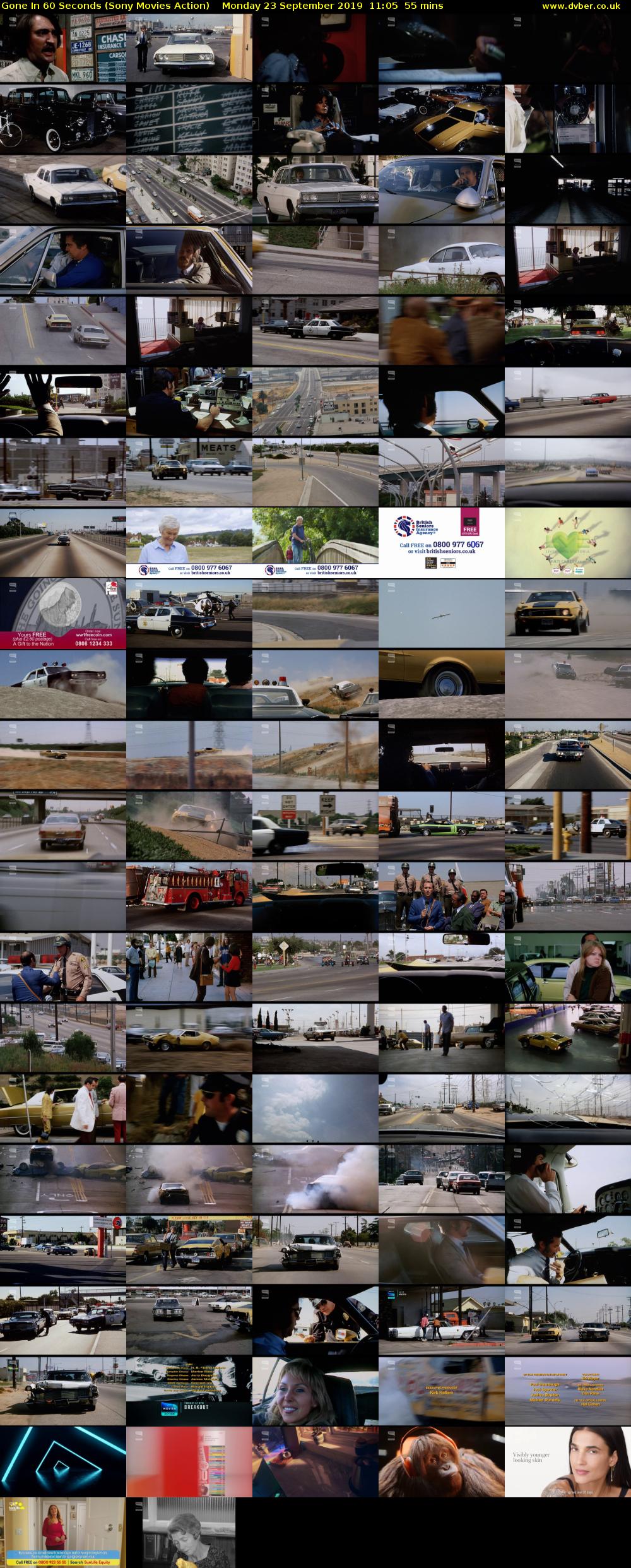 Gone In 60 Seconds (Sony Movies Action) Monday 23 September 2019 11:05 - 12:00
