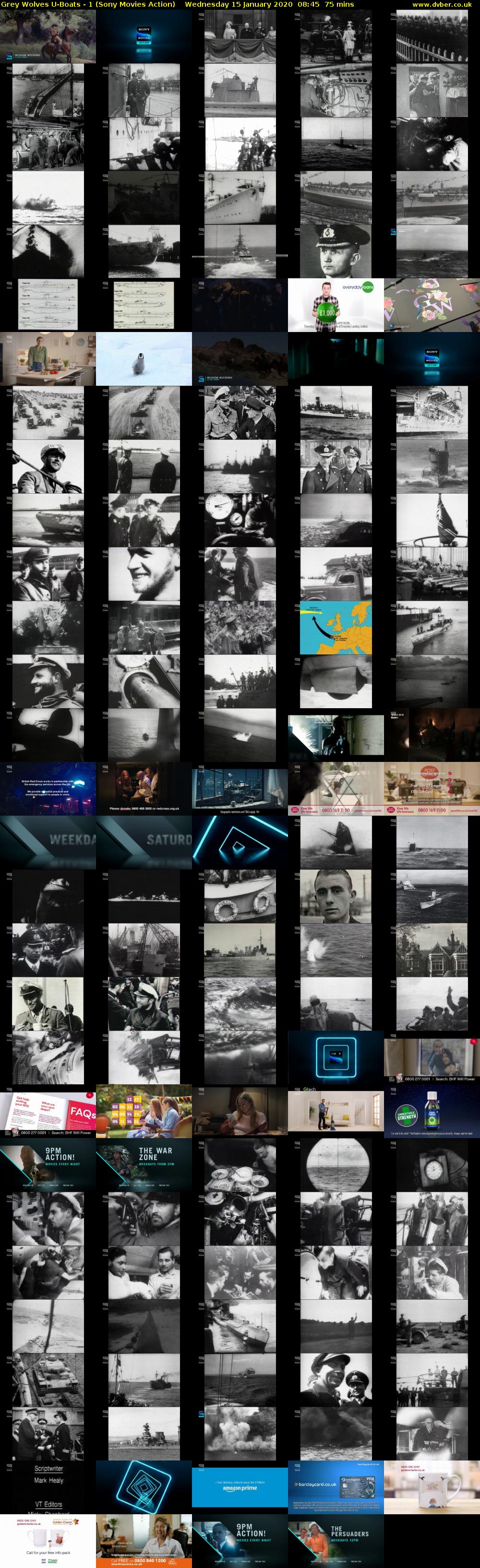 Grey Wolves U-Boats - 1 (Sony Movies Action) Wednesday 15 January 2020 08:45 - 10:00