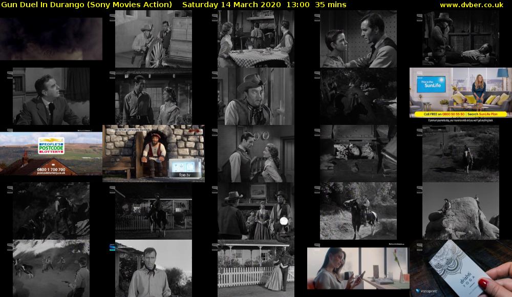 Gun Duel In Durango (Sony Movies Action) Saturday 14 March 2020 13:00 - 13:35
