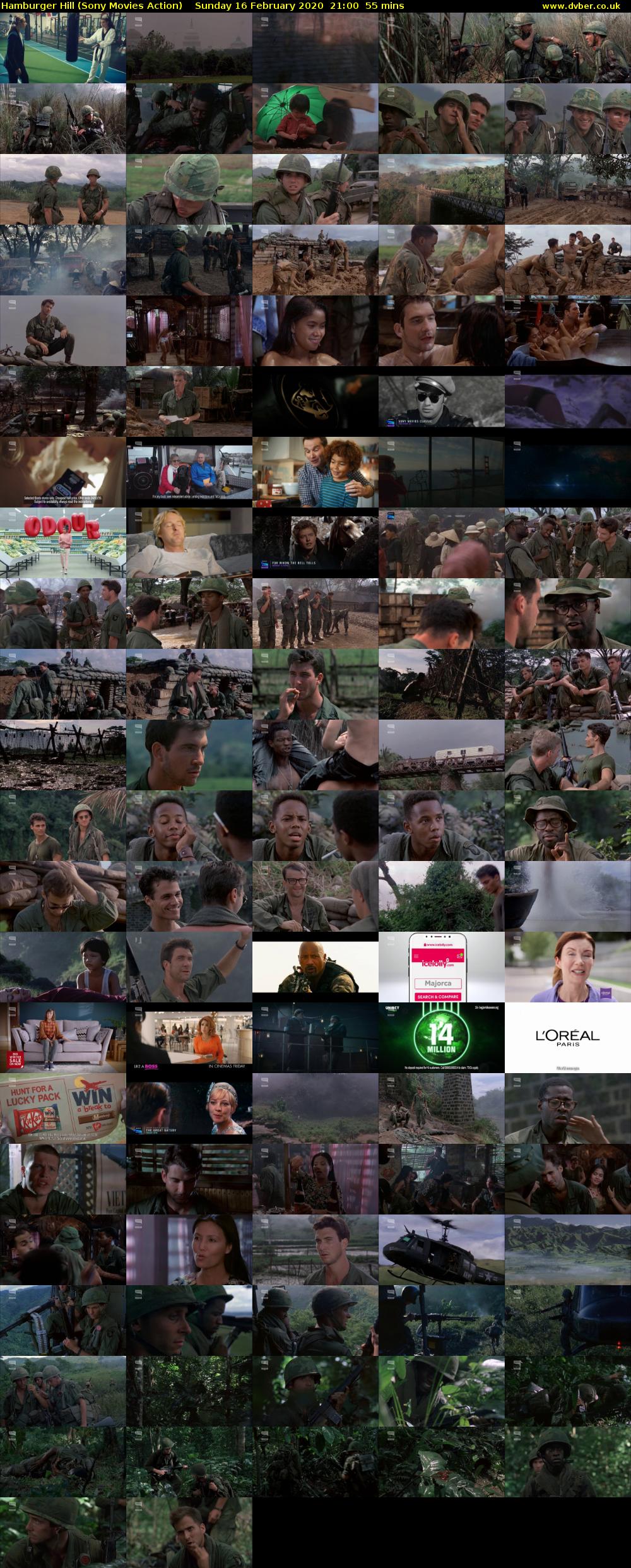 Hamburger Hill (Sony Movies Action) Sunday 16 February 2020 21:00 - 21:55