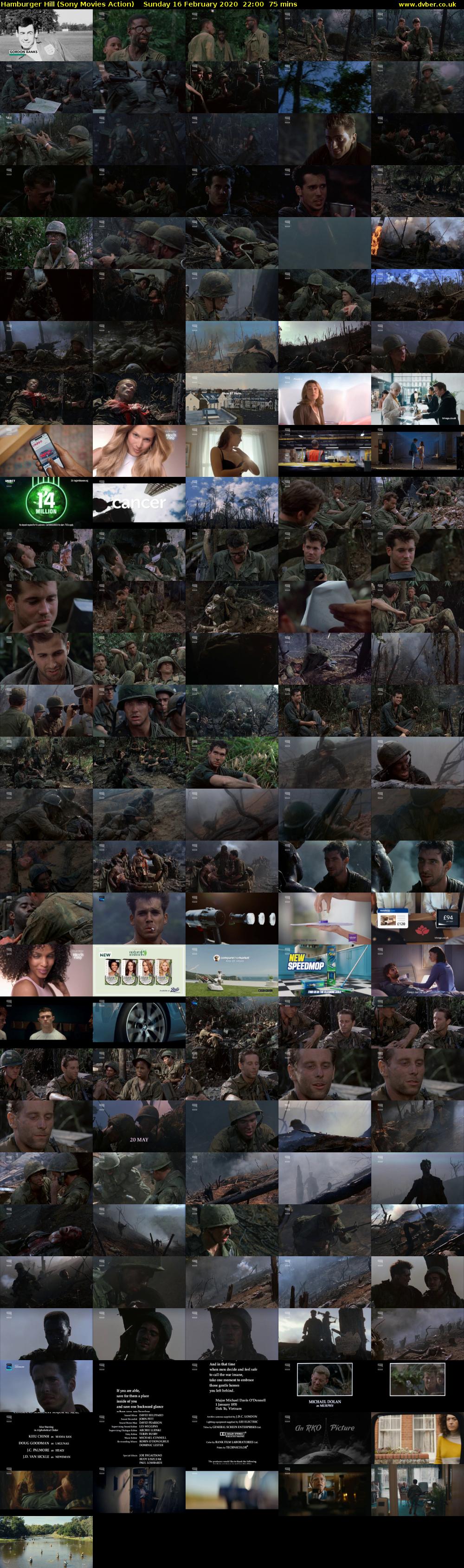 Hamburger Hill (Sony Movies Action) Sunday 16 February 2020 22:00 - 23:15