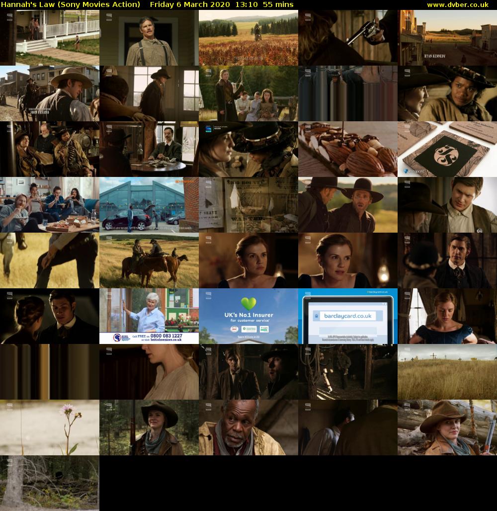 Hannah's Law (Sony Movies Action) Friday 6 March 2020 13:10 - 14:05