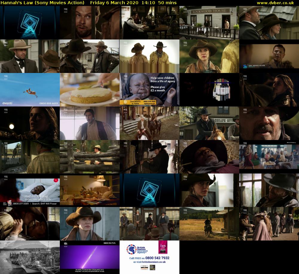 Hannah's Law (Sony Movies Action) Friday 6 March 2020 14:10 - 15:00