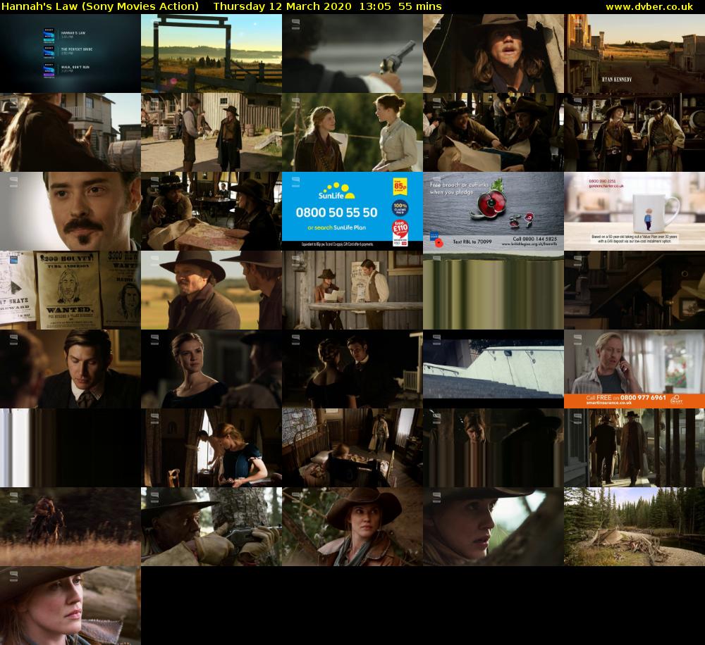 Hannah's Law (Sony Movies Action) Thursday 12 March 2020 13:05 - 14:00