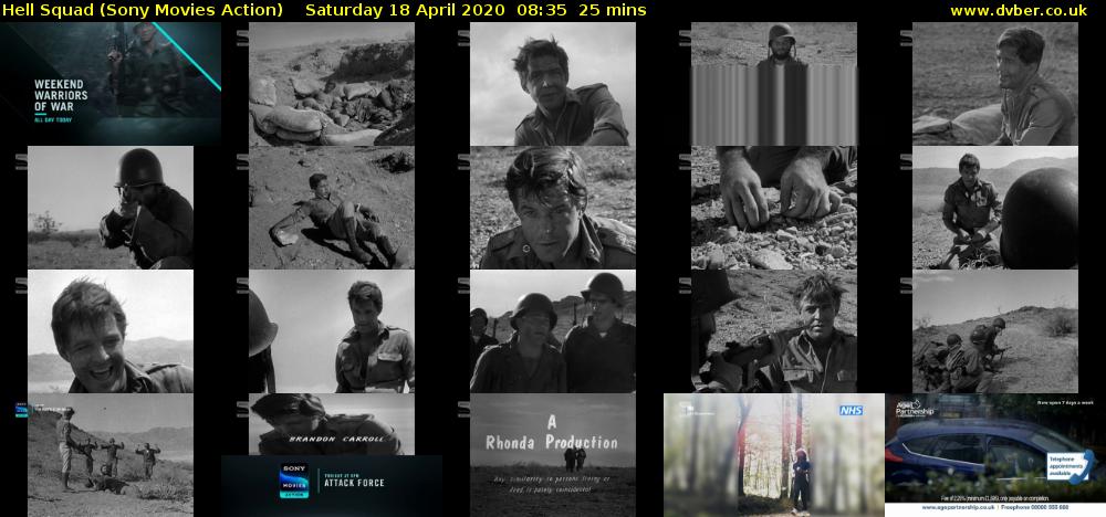 Hell Squad (Sony Movies Action) Saturday 18 April 2020 08:35 - 09:00
