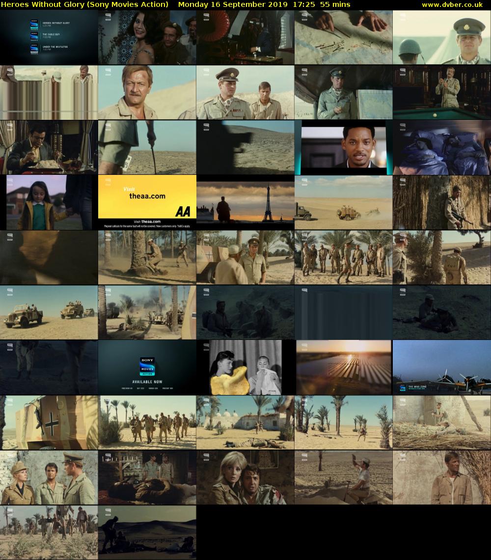 Heroes Without Glory (Sony Movies Action) Monday 16 September 2019 17:25 - 18:20