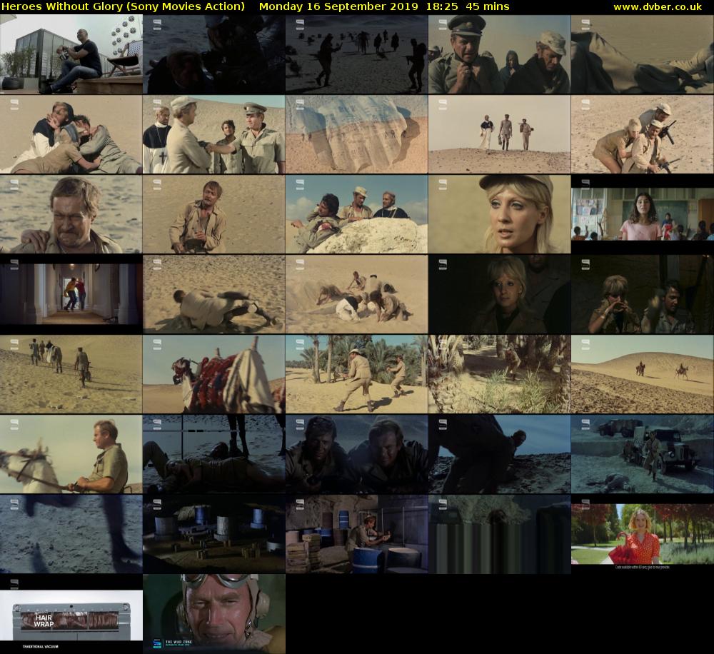 Heroes Without Glory (Sony Movies Action) Monday 16 September 2019 18:25 - 19:10