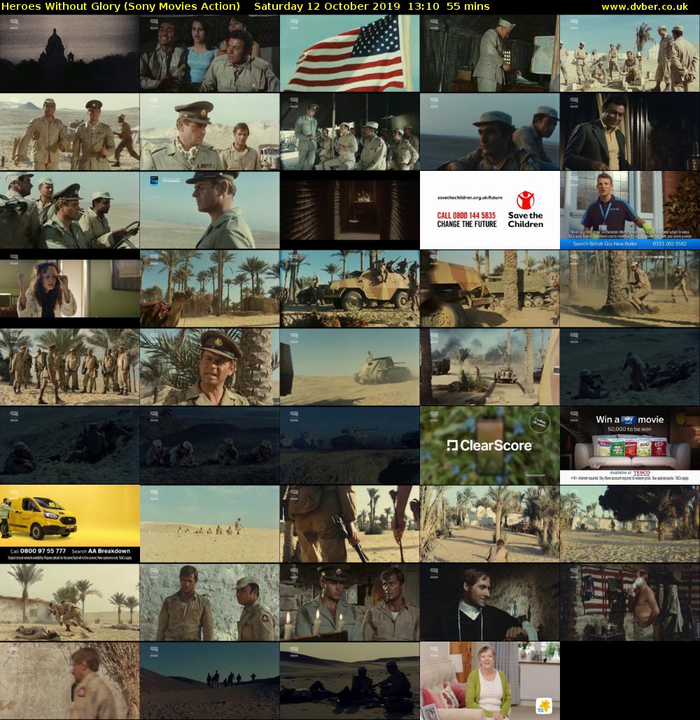 Heroes Without Glory (Sony Movies Action) Saturday 12 October 2019 13:10 - 14:05