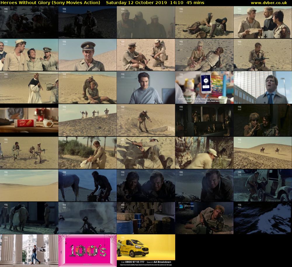 Heroes Without Glory (Sony Movies Action) Saturday 12 October 2019 14:10 - 14:55