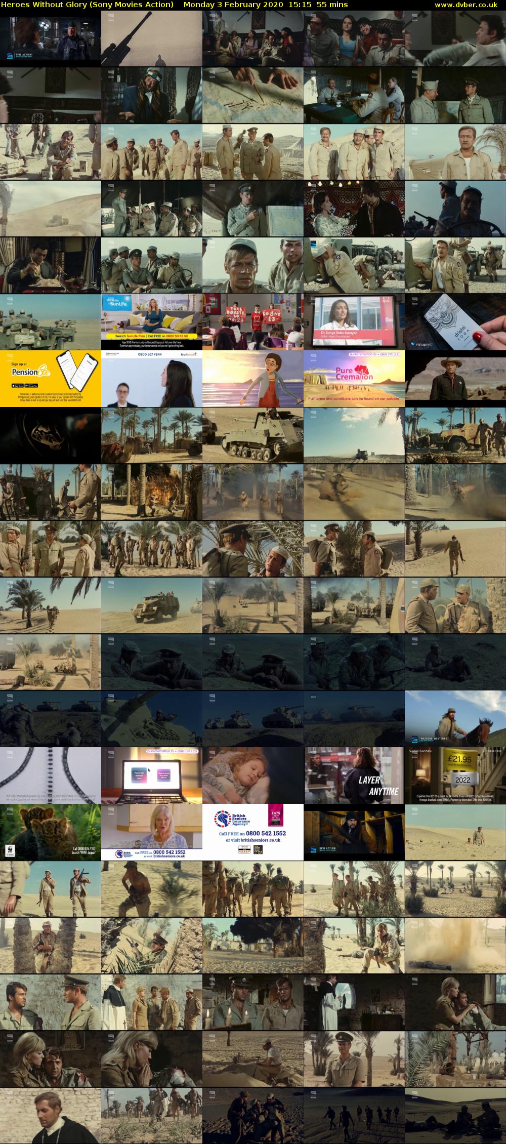 Heroes Without Glory (Sony Movies Action) Monday 3 February 2020 15:15 - 16:10