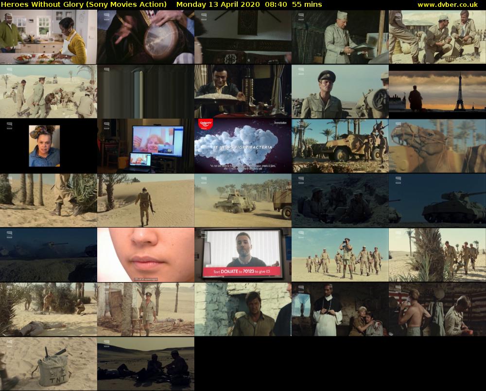 Heroes Without Glory (Sony Movies Action) Monday 13 April 2020 08:40 - 09:35