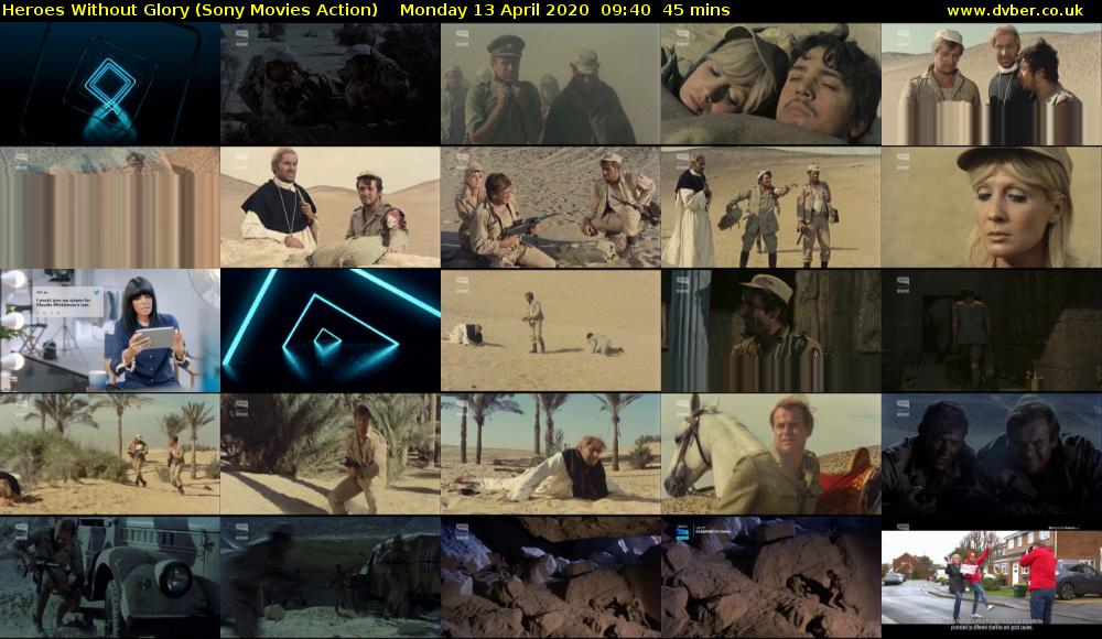 Heroes Without Glory (Sony Movies Action) Monday 13 April 2020 09:40 - 10:25