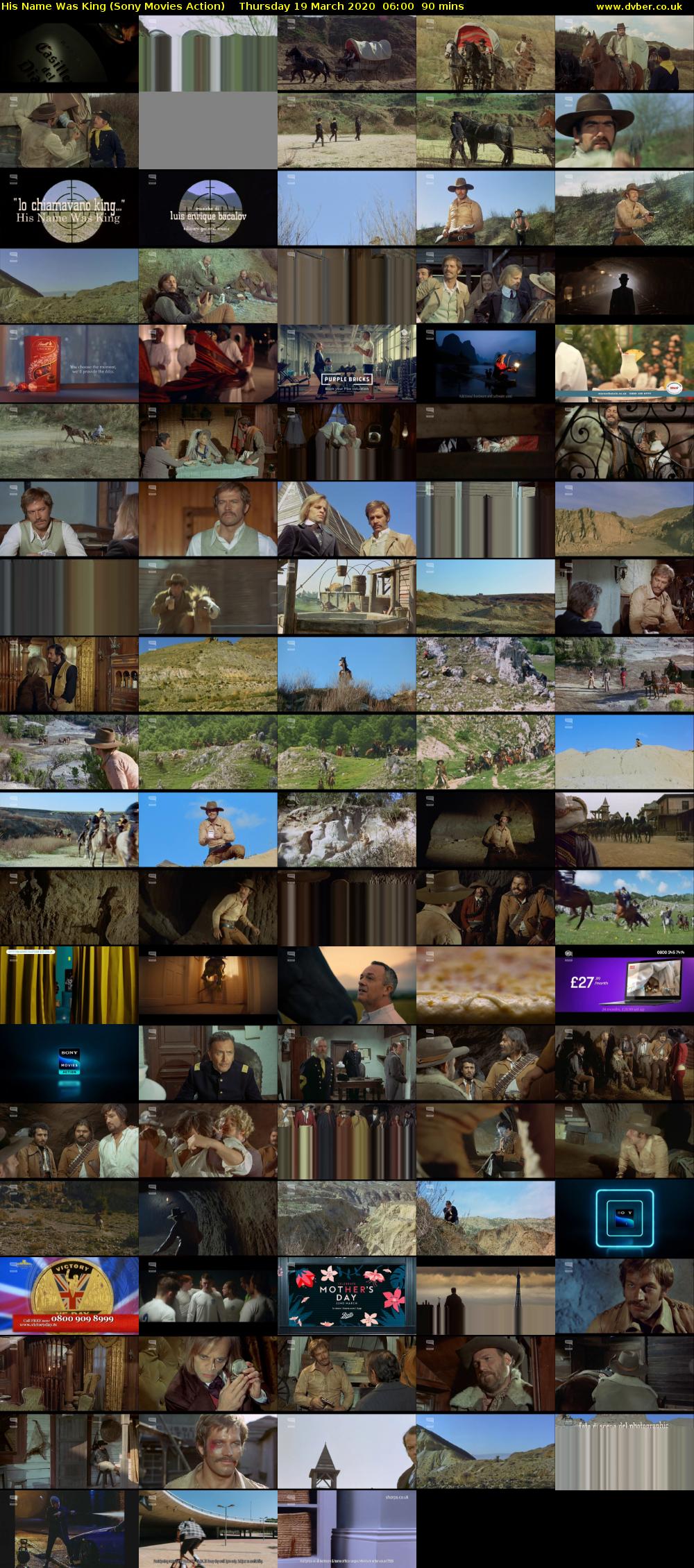 His Name Was King (Sony Movies Action) Thursday 19 March 2020 06:00 - 07:30
