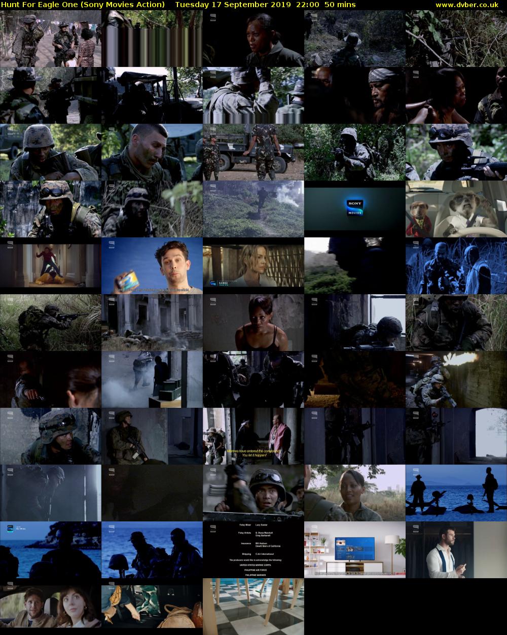Hunt For Eagle One (Sony Movies Action) Tuesday 17 September 2019 22:00 - 22:50
