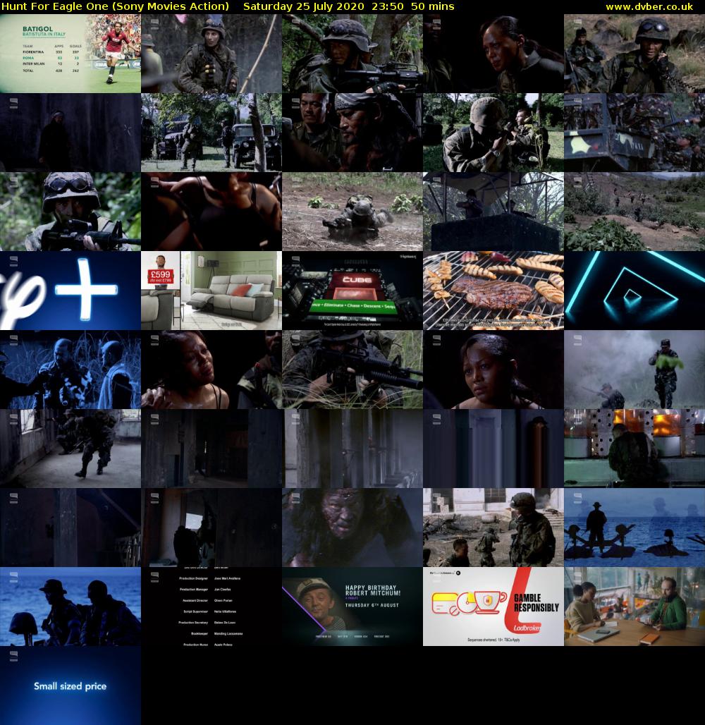 Hunt For Eagle One (Sony Movies Action) Saturday 25 July 2020 23:50 - 00:40