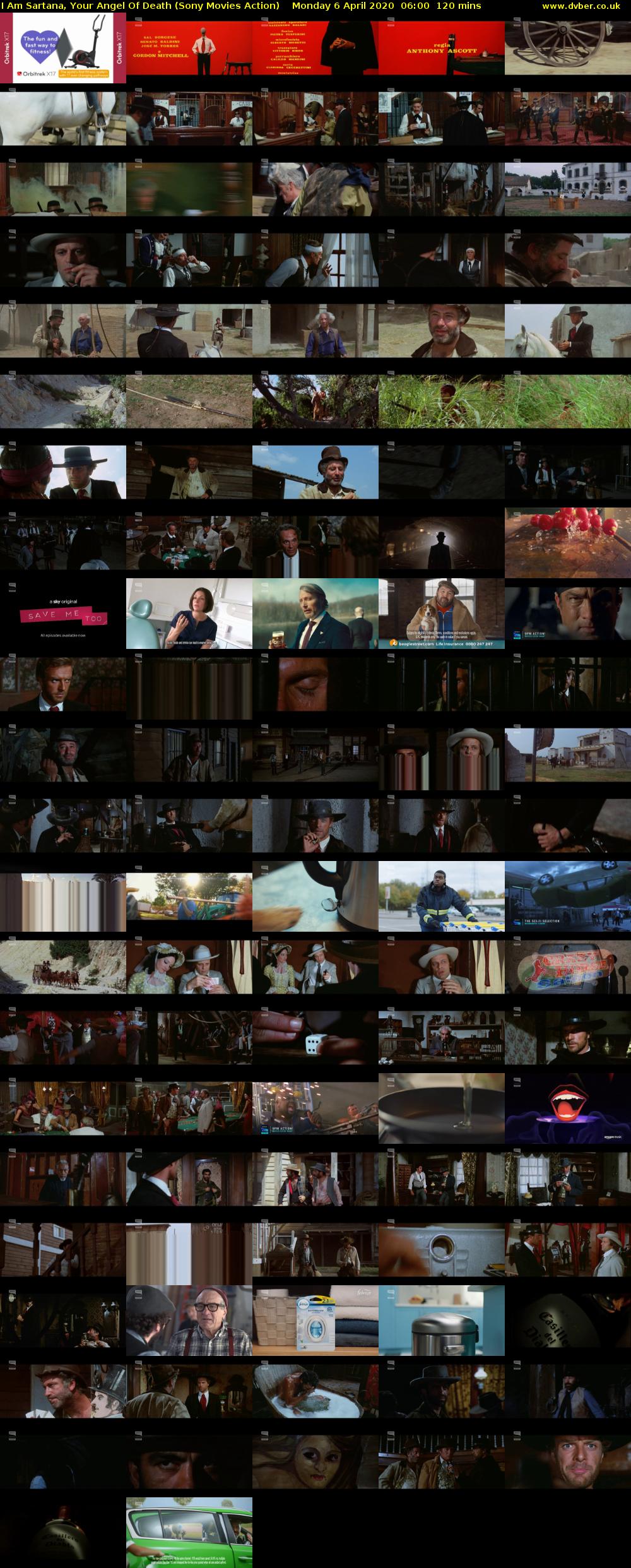 I Am Sartana, Your Angel Of Death (Sony Movies Action) Monday 6 April 2020 06:00 - 08:00