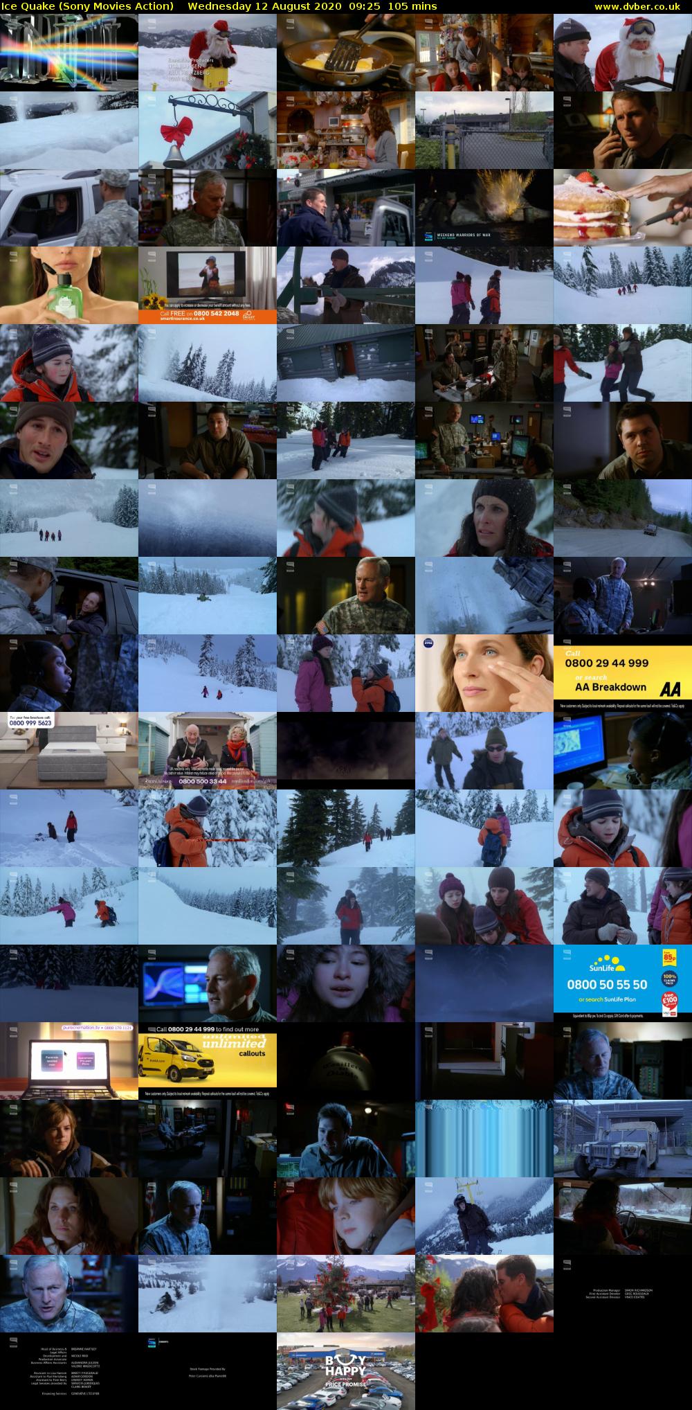 Ice Quake (Sony Movies Action) Wednesday 12 August 2020 09:25 - 11:10