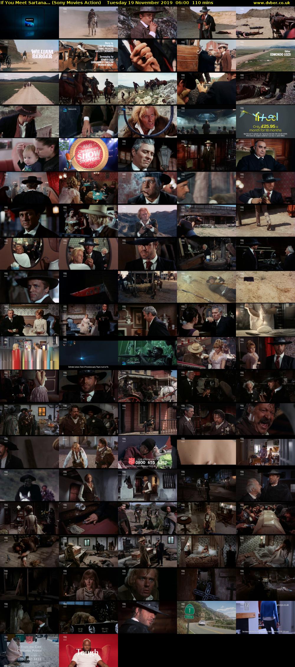 If You Meet Sartana... (Sony Movies Action) Tuesday 19 November 2019 06:00 - 07:50