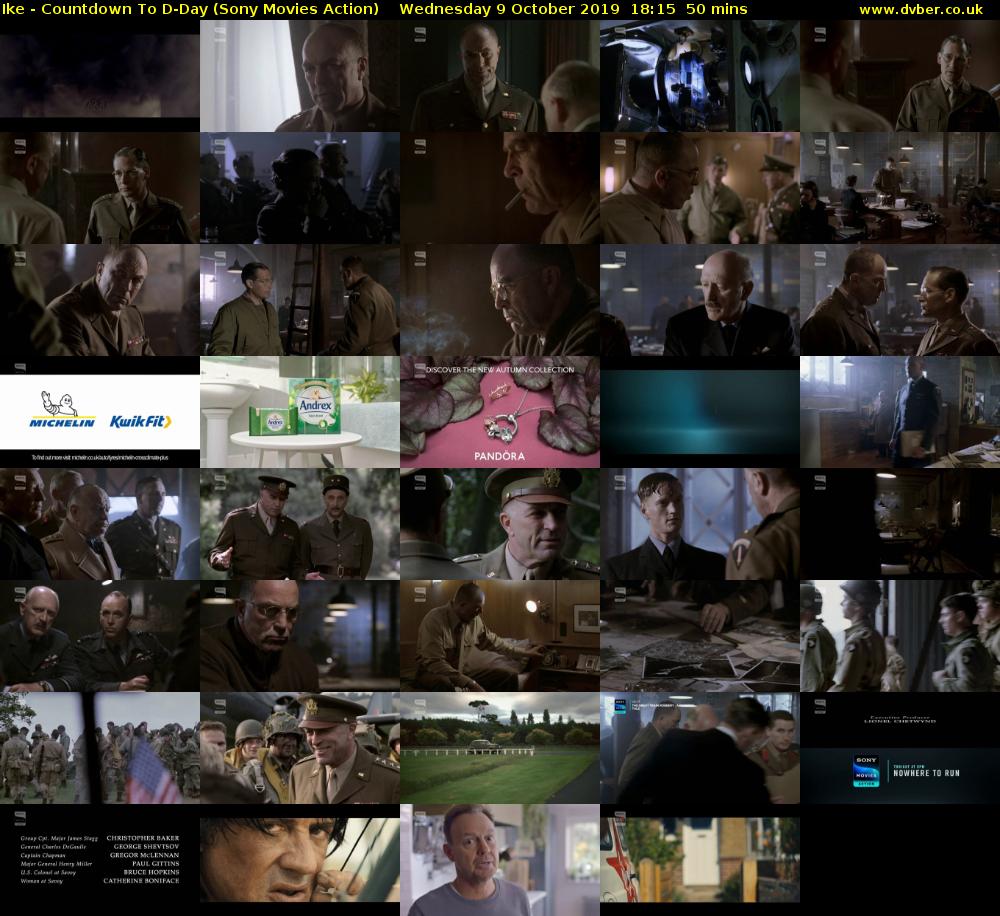 Ike - Countdown To D-Day (Sony Movies Action) Wednesday 9 October 2019 18:15 - 19:05