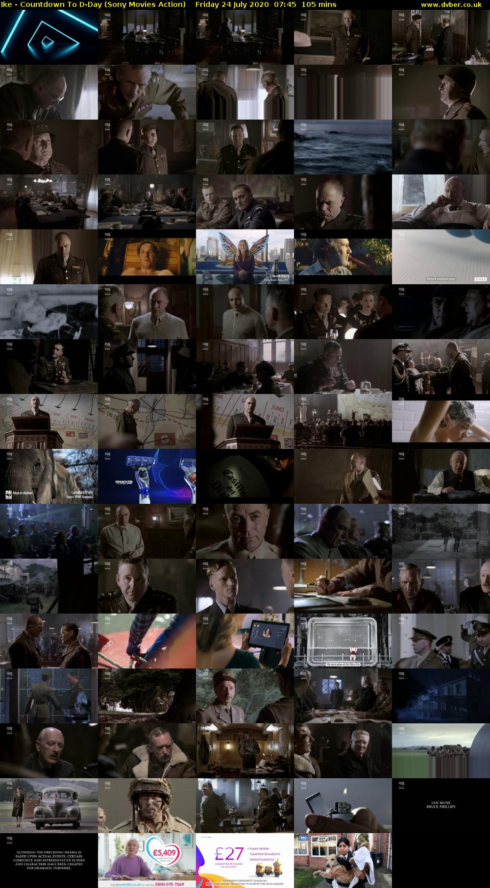Ike - Countdown To D-Day (Sony Movies Action) Friday 24 July 2020 07:45 - 09:30