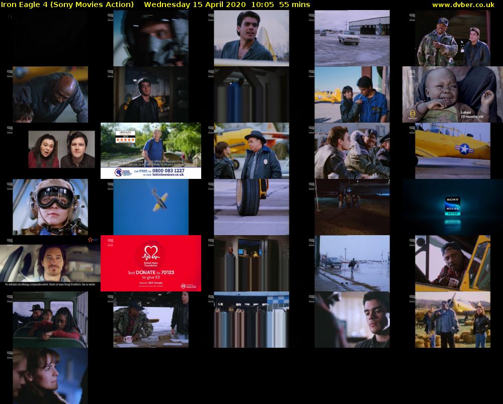 Iron Eagle 4 (Sony Movies Action) Wednesday 15 April 2020 10:05 - 11:00