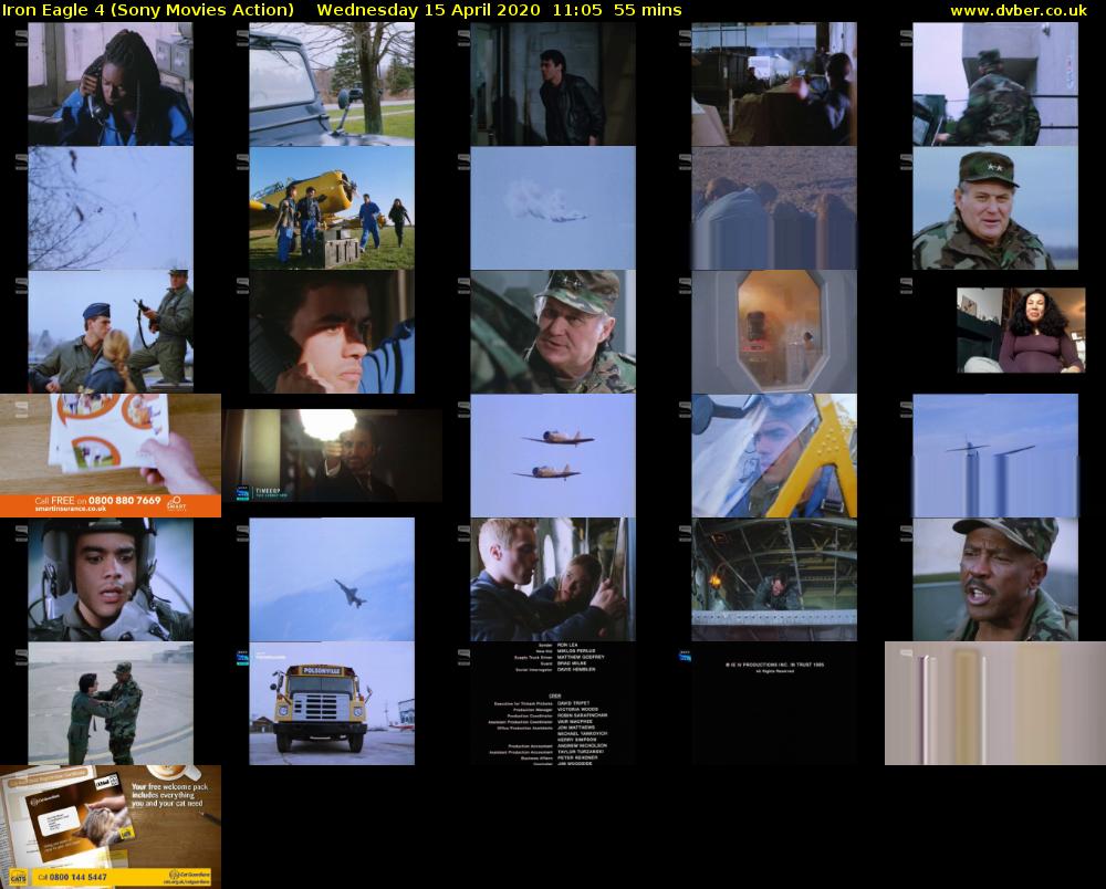 Iron Eagle 4 (Sony Movies Action) Wednesday 15 April 2020 11:05 - 12:00