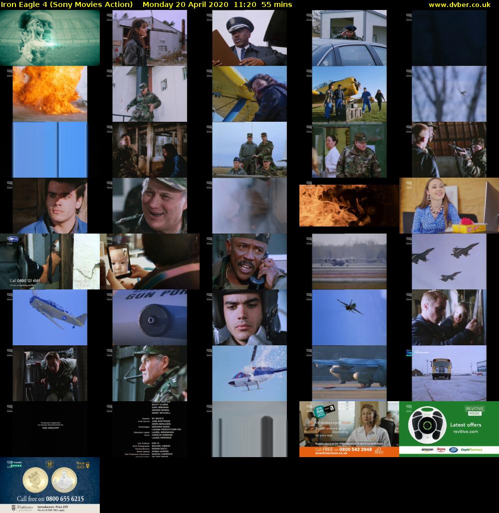 Iron Eagle 4 (Sony Movies Action) Monday 20 April 2020 11:20 - 12:15
