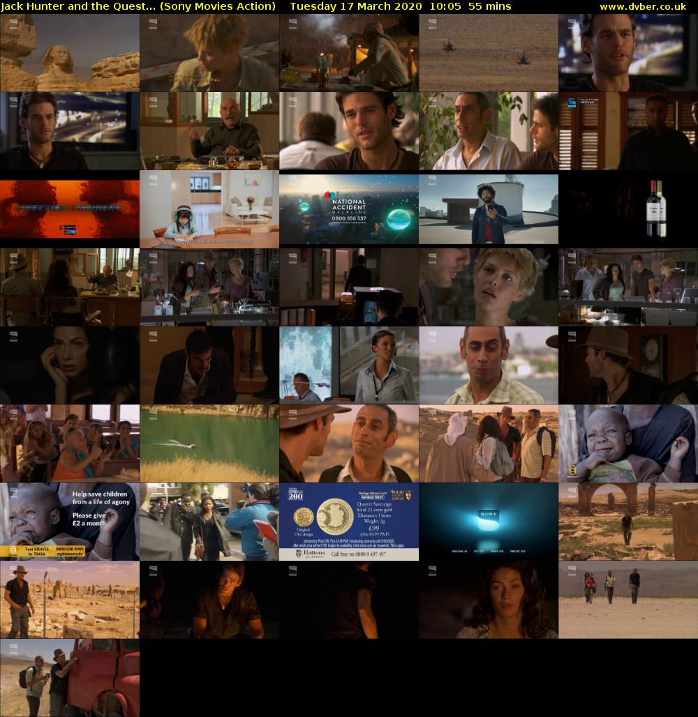 Jack Hunter and the Quest... (Sony Movies Action) Tuesday 17 March 2020 10:05 - 11:00