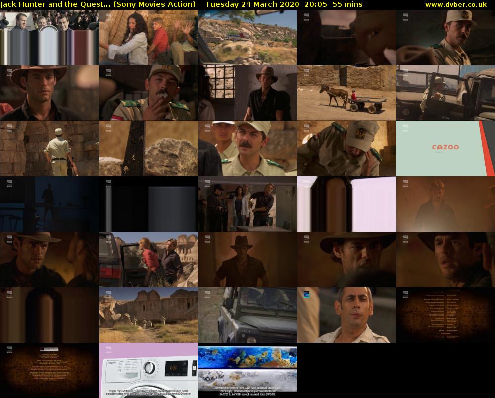 Jack Hunter and the Quest... (Sony Movies Action) Tuesday 24 March 2020 20:05 - 21:00