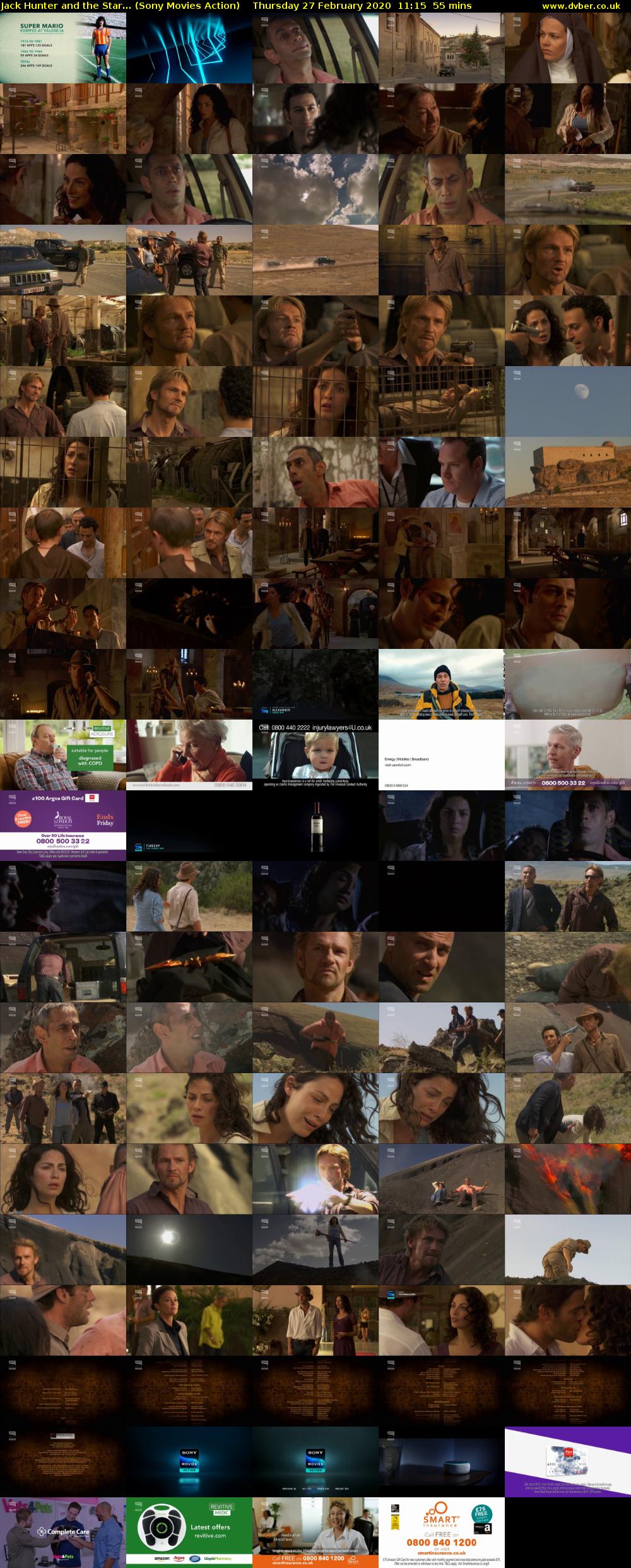 Jack Hunter and the Star... (Sony Movies Action) Thursday 27 February 2020 11:15 - 12:10