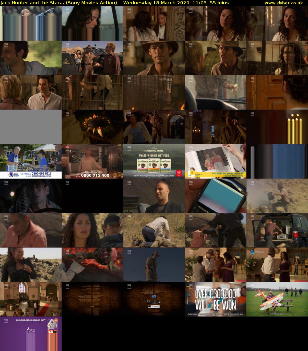 Jack Hunter and the Star... (Sony Movies Action) Wednesday 18 March 2020 11:05 - 12:00