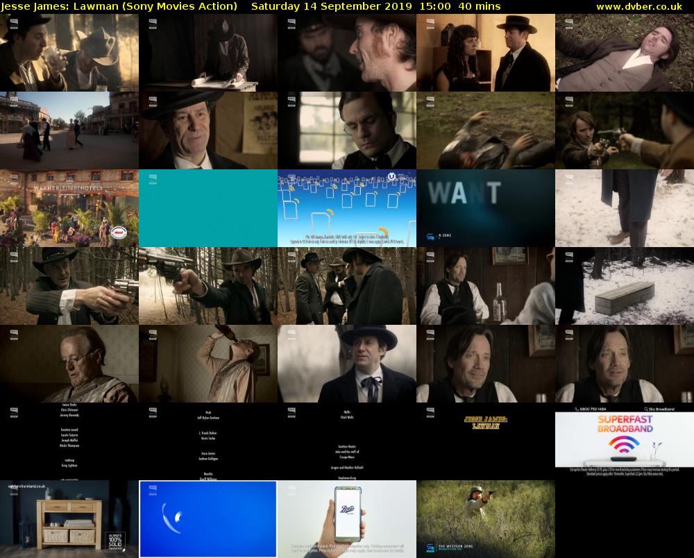 Jesse James: Lawman (Sony Movies Action) Saturday 14 September 2019 15:00 - 15:40