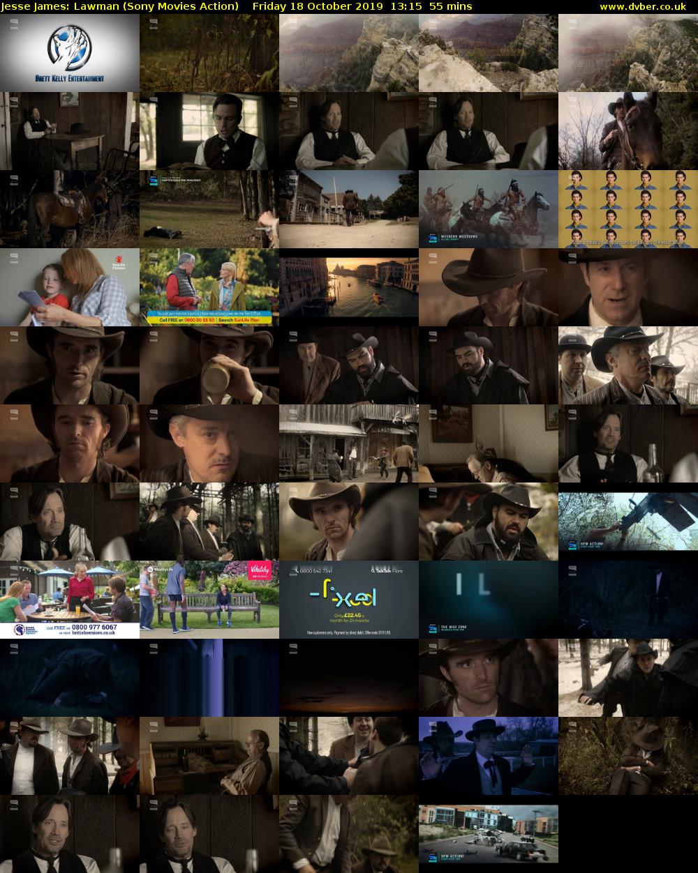 Jesse James: Lawman (Sony Movies Action) Friday 18 October 2019 13:15 - 14:10