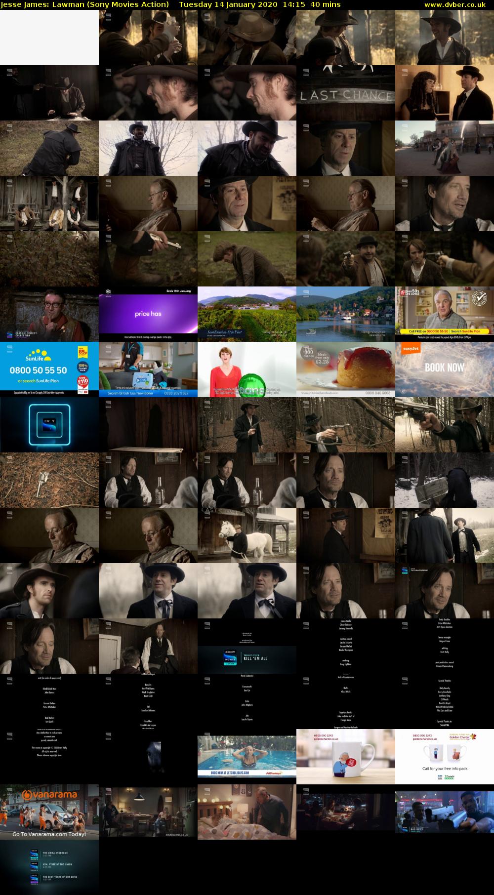 Jesse James: Lawman (Sony Movies Action) Tuesday 14 January 2020 14:15 - 14:55