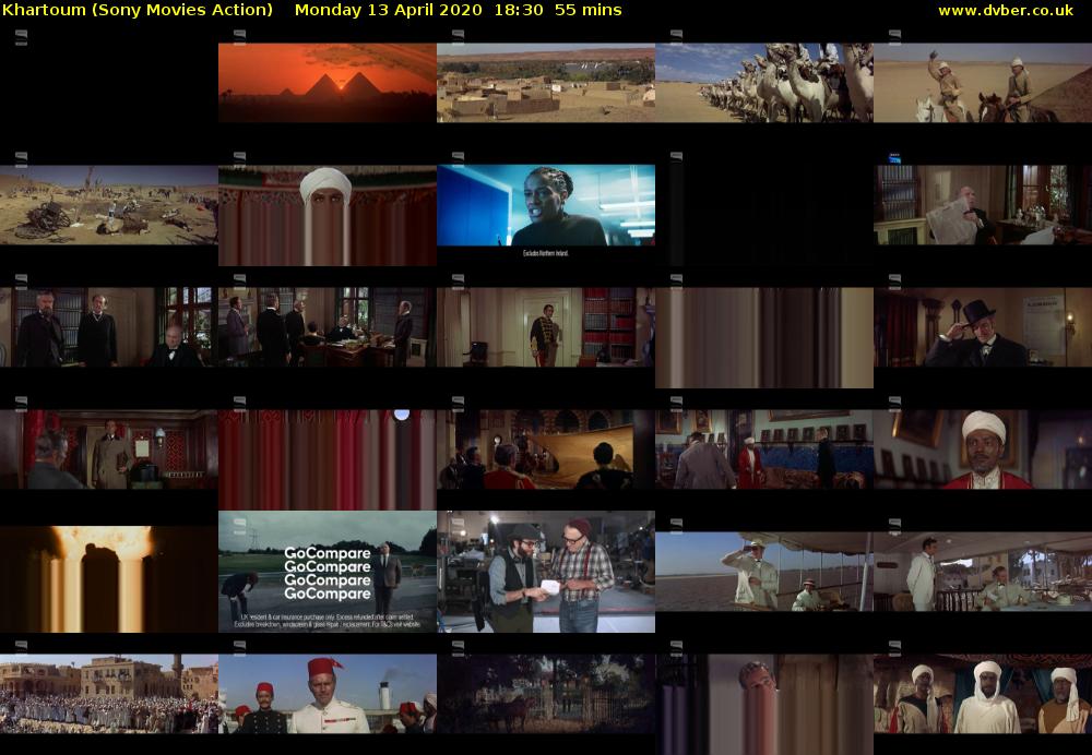 Khartoum (Sony Movies Action) Monday 13 April 2020 18:30 - 19:25