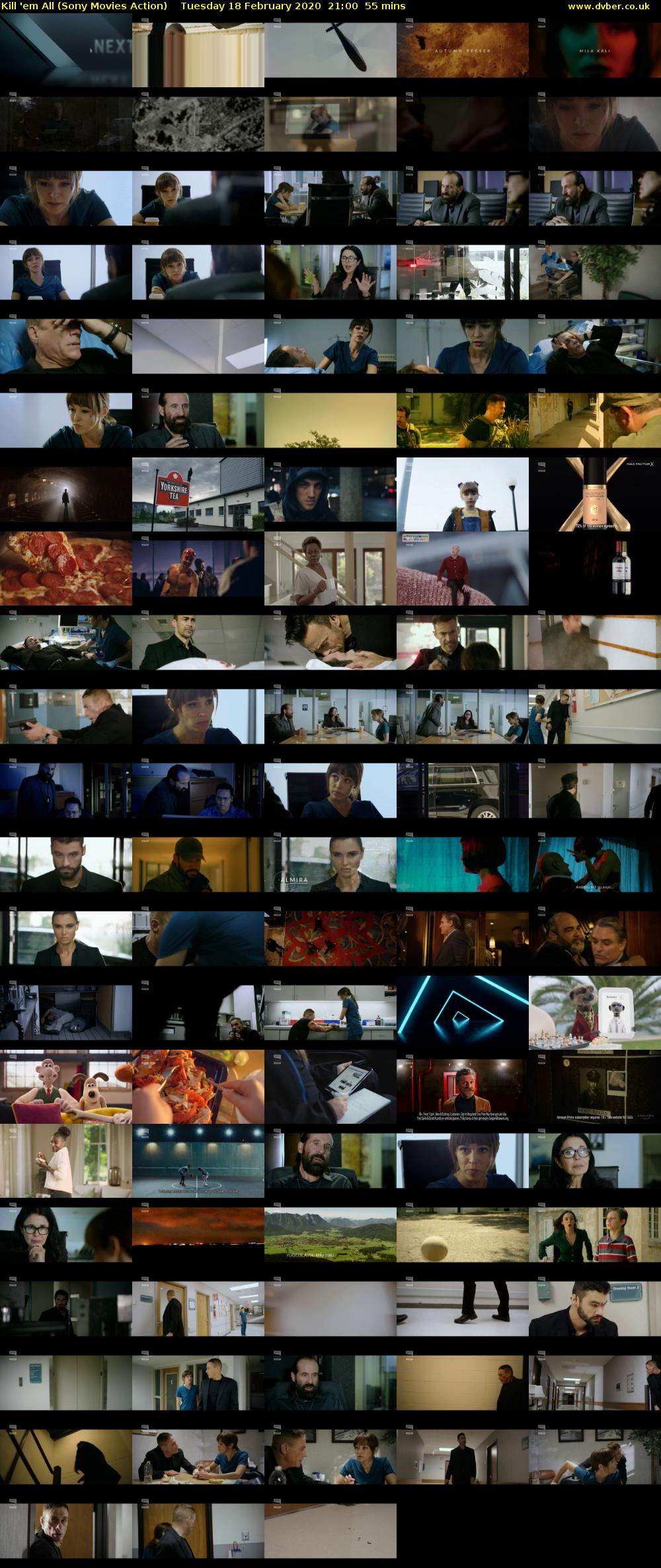 Kill 'em All (Sony Movies Action) Tuesday 18 February 2020 21:00 - 21:55